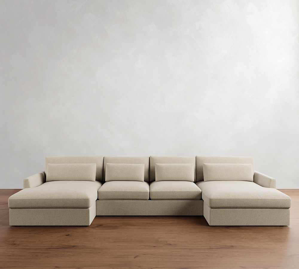 Westwood Fin Arm Deep Seat Double Chaise Sectional (186&quot;)