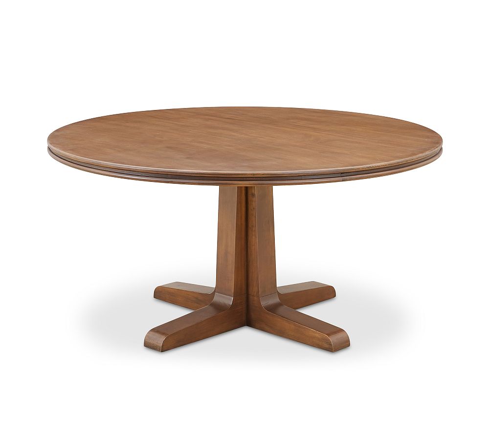 Palmerston Round Brown Wood Dining Table with Rosedale Finish