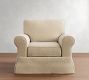 Buchanan Roll Arm Slipcovered Swivel Chair