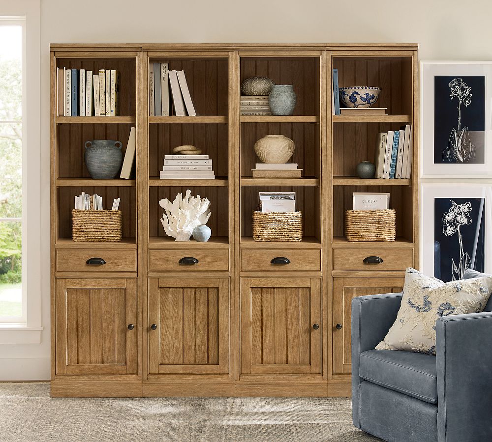 Aubrey Shelf with Cabinets (74.5&quot;)