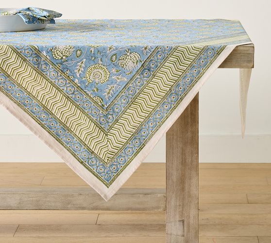 Anjali Block Print Cotton Tablecloth