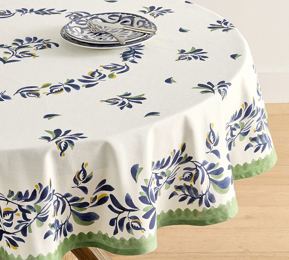 Puebla Multi Round Organic Cotton Tablecloth