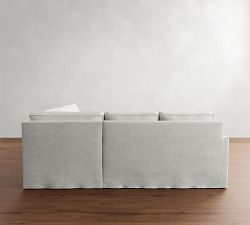 Cameron Square Arm Slipcovered 3-Piece L-Shaped Wedge Sectional (108&quot;)