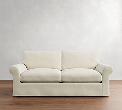 PB Comfort Modern Roll Arm Slipcovered Sleeper Sofa (62&quot;-87&quot;)
