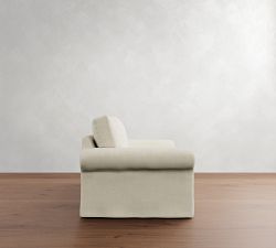 PB Comfort Modern Roll Arm Slipcovered Sleeper Sofa (62&quot;-87&quot;)