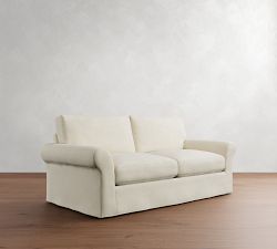 PB Comfort Modern Roll Arm Slipcovered Sleeper Sofa (62&quot;-87&quot;)