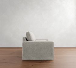 PB Comfort Modern Square Arm Slipcovered Sleeper Sofa (57&quot;-81&quot;)