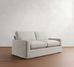 PB Comfort Modern Square Arm Slipcovered Sleeper Sofa (57&quot;-81&quot;)
