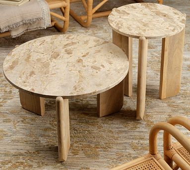 Elmdale Round Stone Side Table (18
