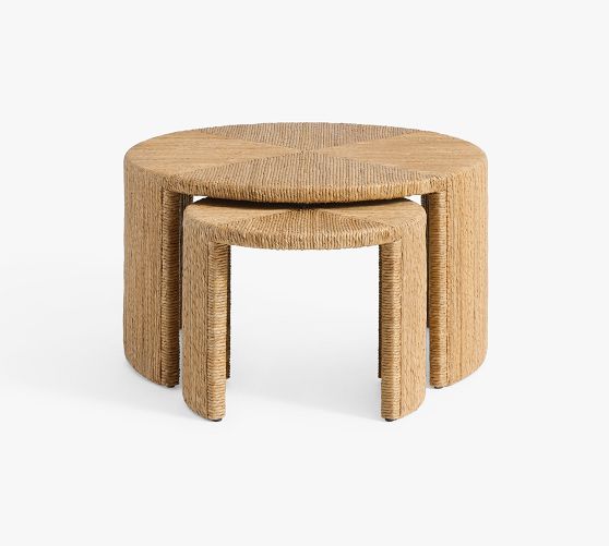 Malibu Round Woven Nesting Coffee Table