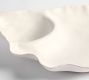 Oyster Stoneware Chip &amp; Dip Server