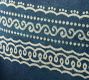 Tide Embroidered Lumbar Pillow