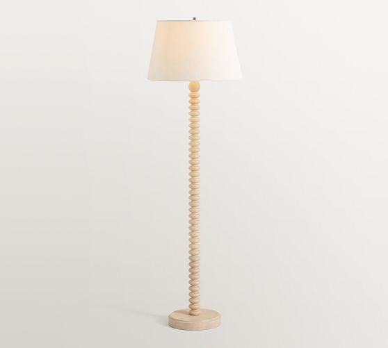 Larkin Stacked Wood Floor Lamp (65")
