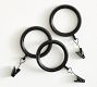 Slim Quiet-Glide Curtain Clip Rings - Set of 10