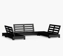 Malibu Metal Platform 5-Piece U-Shaped Sectional (132&quot;)