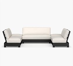 Malibu Metal Platform 5-Piece U-Shaped Sectional (132&quot;)