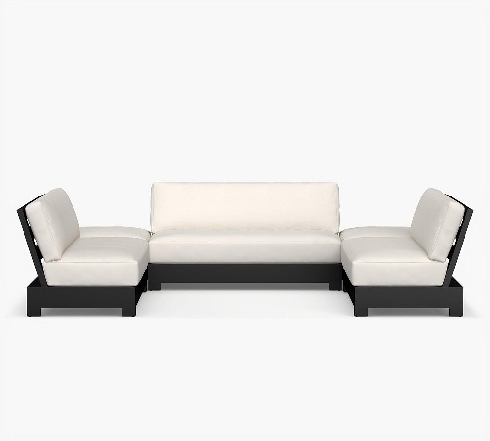 Malibu Metal Platform 5-Piece U-Shaped Sectional (132&quot;)