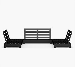 Malibu Metal Platform 5-Piece U-Shaped Sectional (132&quot;)