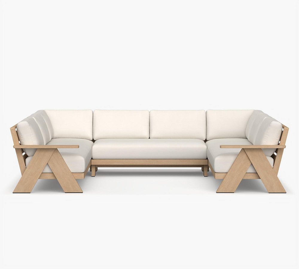 Modern Farmhouse 3-Piece Outdoor Sectional (128&quot;)