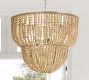 Bristol Wood Bead 2-Tier Chandelier (30&quot;)