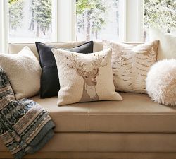 Jingle Stag Embroidered Pillow