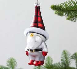 Mercury Glass Gnome Ornaments Set Of 3
