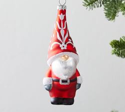 Mercury Glass Gnome Ornaments Set Of 3