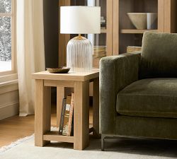Cooper Ribbed Glass Table Lamp (19&quot;-30&quot;)
