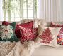 Reindeer Embroidered Lumbar Pillow