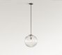 Cooper Ribbed Glass Globe Pendant (16&quot;)