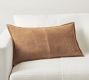 Pieced Suede Lumbar Pillow