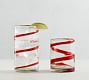 Red Ribbon Handcrafted Recycled Drinking Glasses