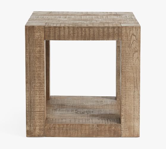 Rockport Rectangular Reclaimed Wood Side Table (24")