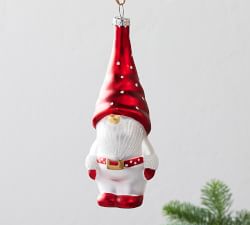 Mercury Glass Gnome Ornaments Set Of 3