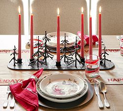 Sculpted Bronze Tree Candle Holder Centerpiece