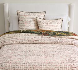 Winter Wreath Quilted Sham