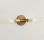 Cooper Ribbed Glass Double Tube Sconce (20&quot;)