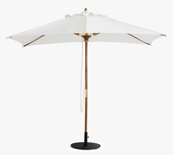 Premium 10' Rectangular Outdoor Patio Umbrella - Teak Frame