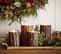 Premium Flickering Flameless Candle - Brown Bark