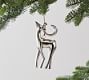 Silver Reindeer Ornament