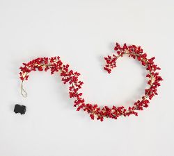 Lit Red Berry Garland