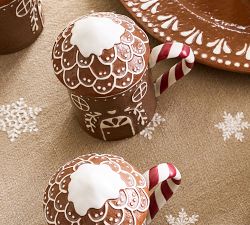 Gingerbread House Lidded Stoneware Mugs