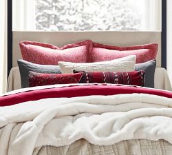 Marian Printed Velvet Lumbar Pillow Cover