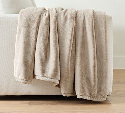 Double Faced Rabbit Faux Fur Throw