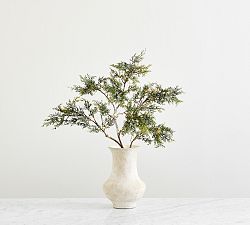 Faux Lit Frosted Juniper Berry Branch