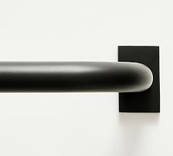 Open Box: Hidden Connection Room Darkening Curtain Rod, 108", 144" - 1.25" Diam - Antique Bronze