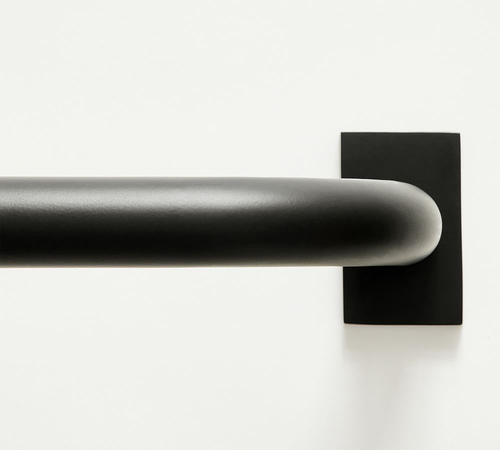 Open Box: Hidden Connection Room Darkening Curtain Rod, 108", 144" - 1.25" Diam - Antique Bronze