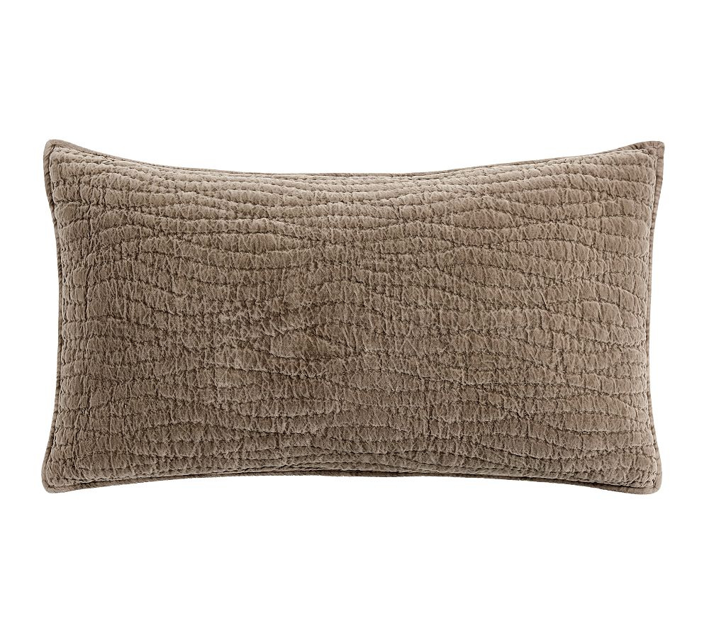 Washed Velvet Handcrafted Quilted Sham - Set of 2 (King)