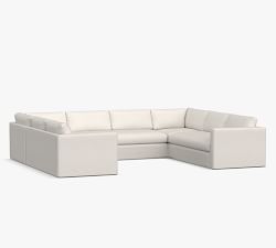 Jake Slipcovered U-Shaped Outdoor Sectional (144&quot;)