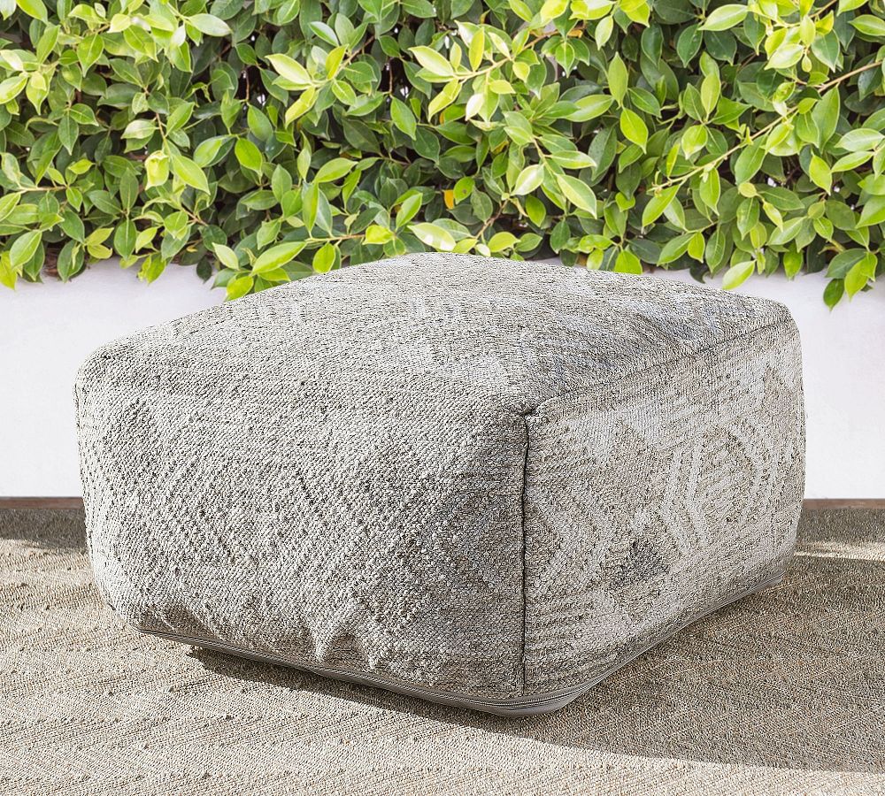 Olson Handwoven Indoor/Outdoor Pouf